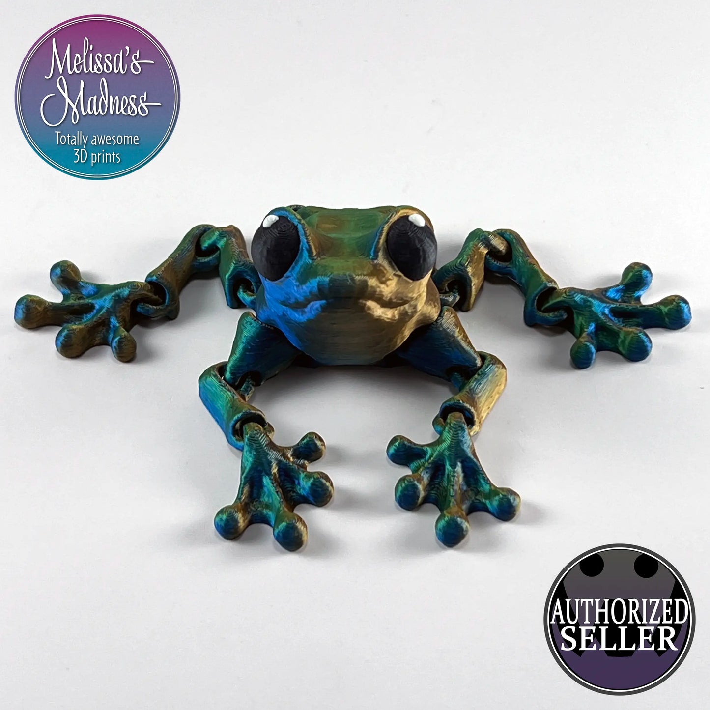 Cinder Frog in Orange+Green+Blue Shifting