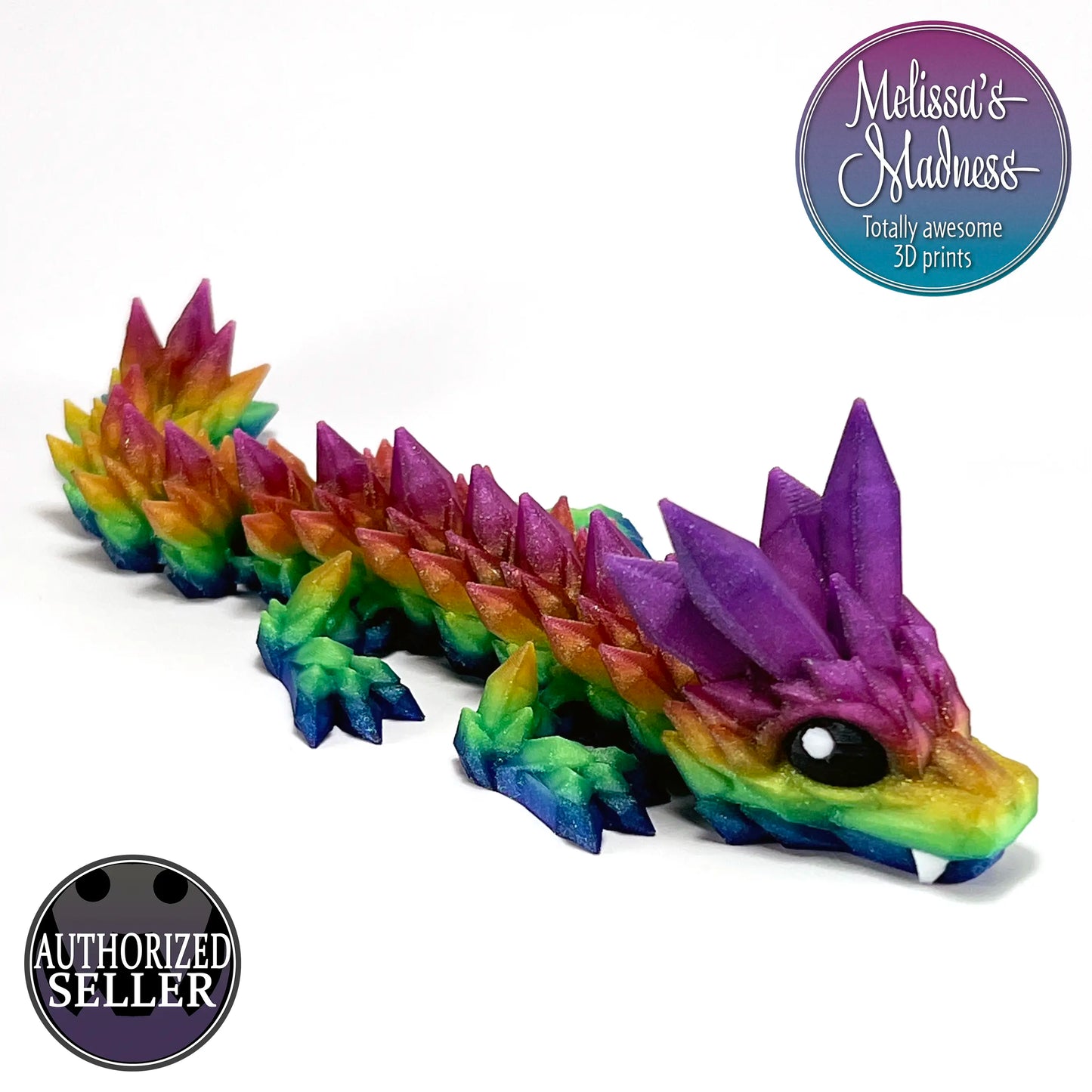 Crystal Baby Dragon in Midnight Rainbow
