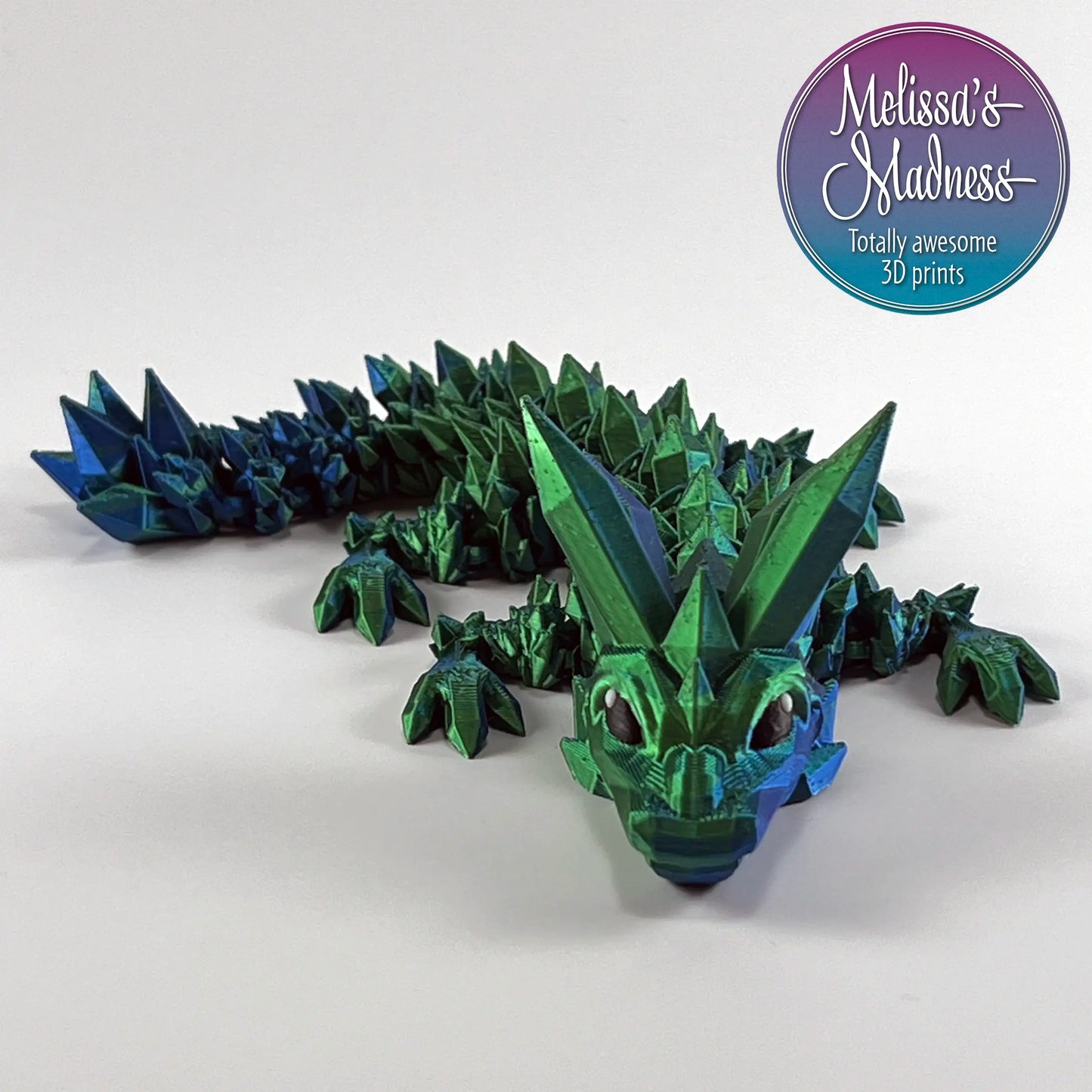 Crystal Baby Dragon in Blue+Green Shifting