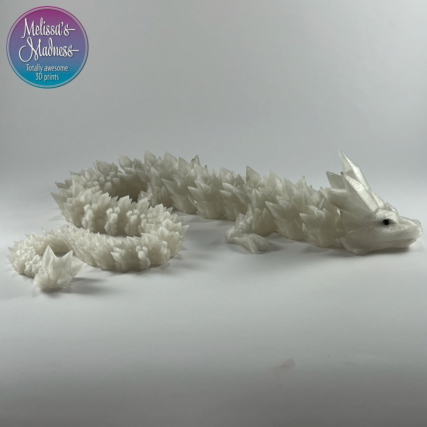Eco-friendly Crystal Dragon in Diamonds Are Forever flexi model biodegradable PLA hydropower made
