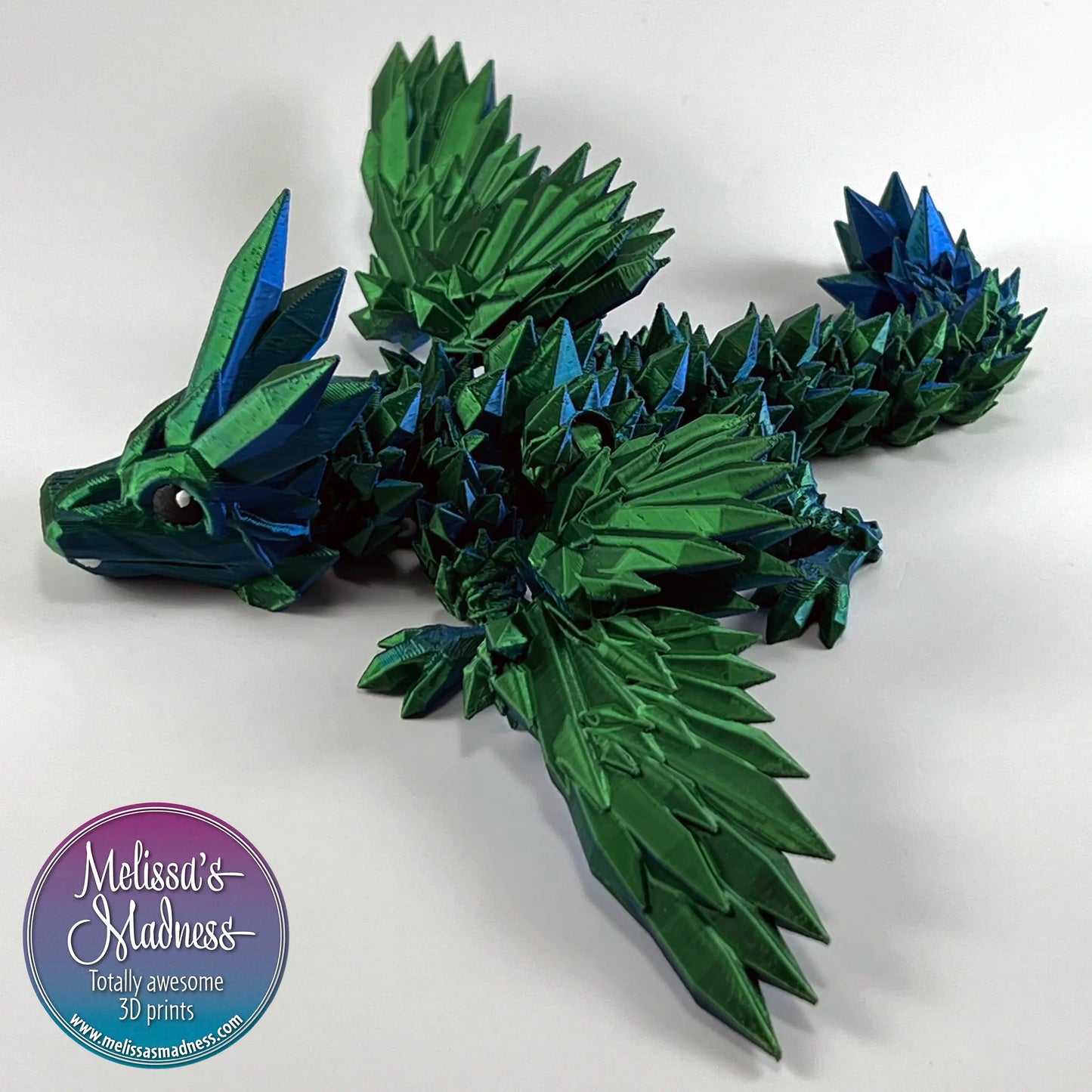Crystalwing Baby Dragon in Blue+Green Shifting
