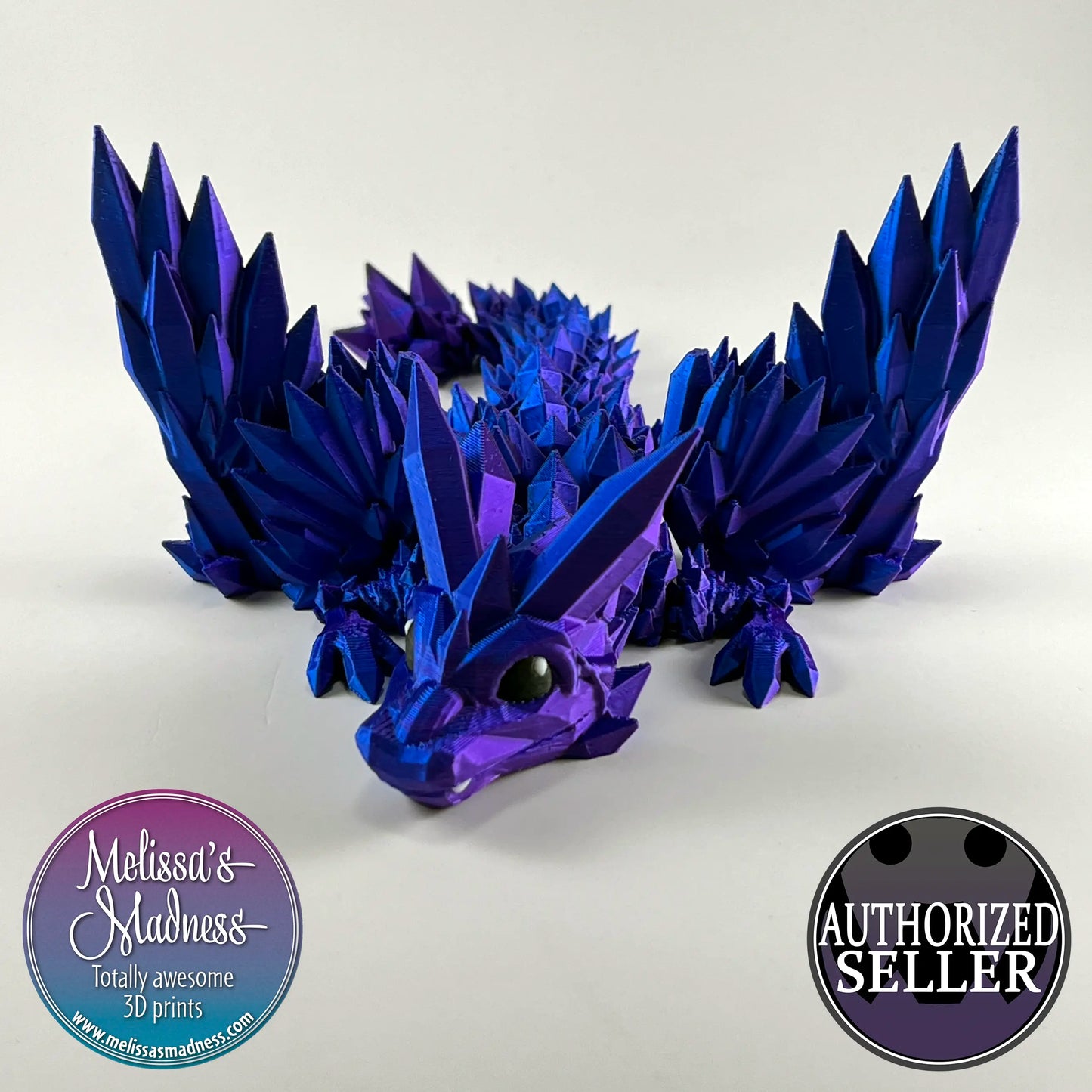 Crystalwing Baby Dragon in Blue+Purple Shifting