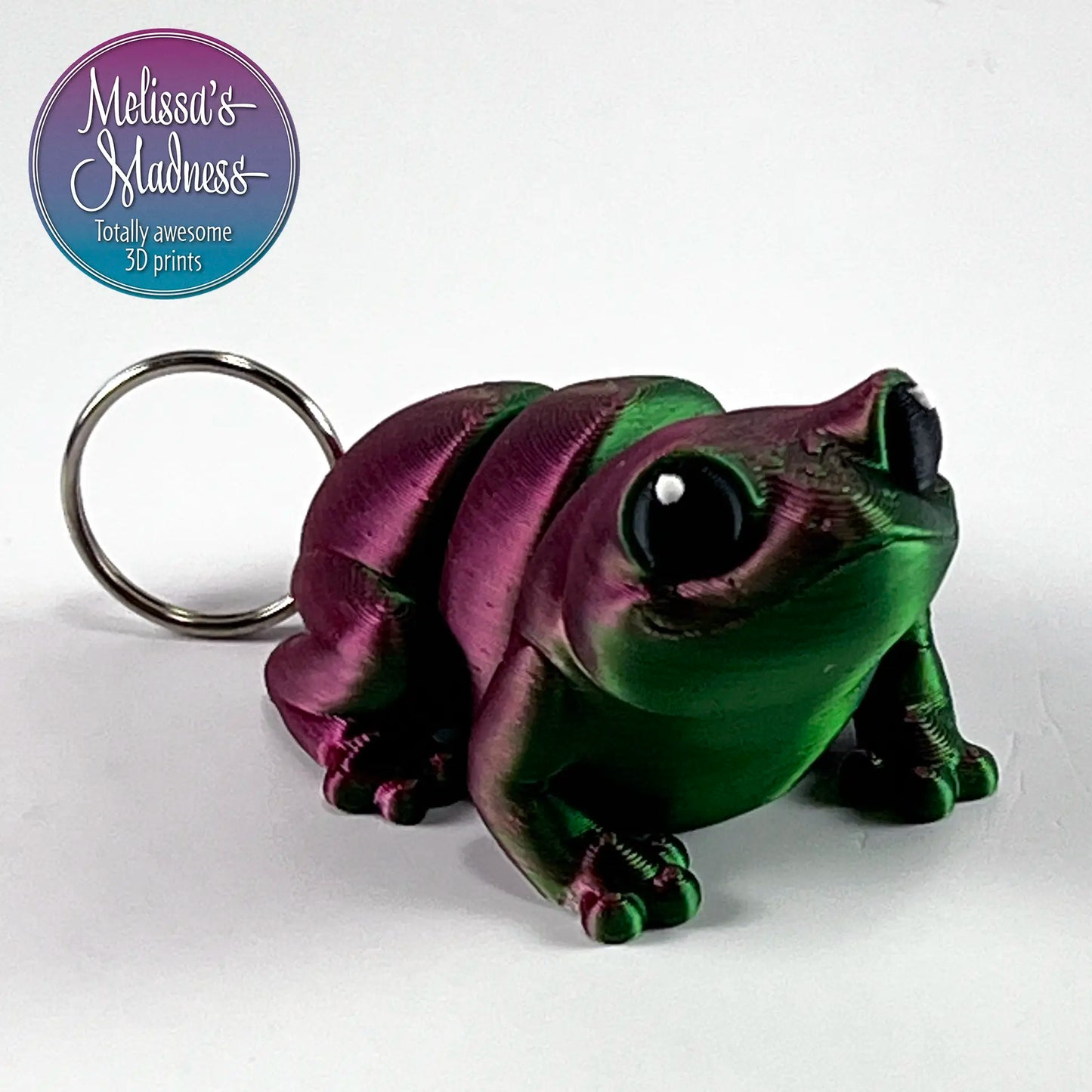 Cute Frog Keychain in Red+Green Shifting