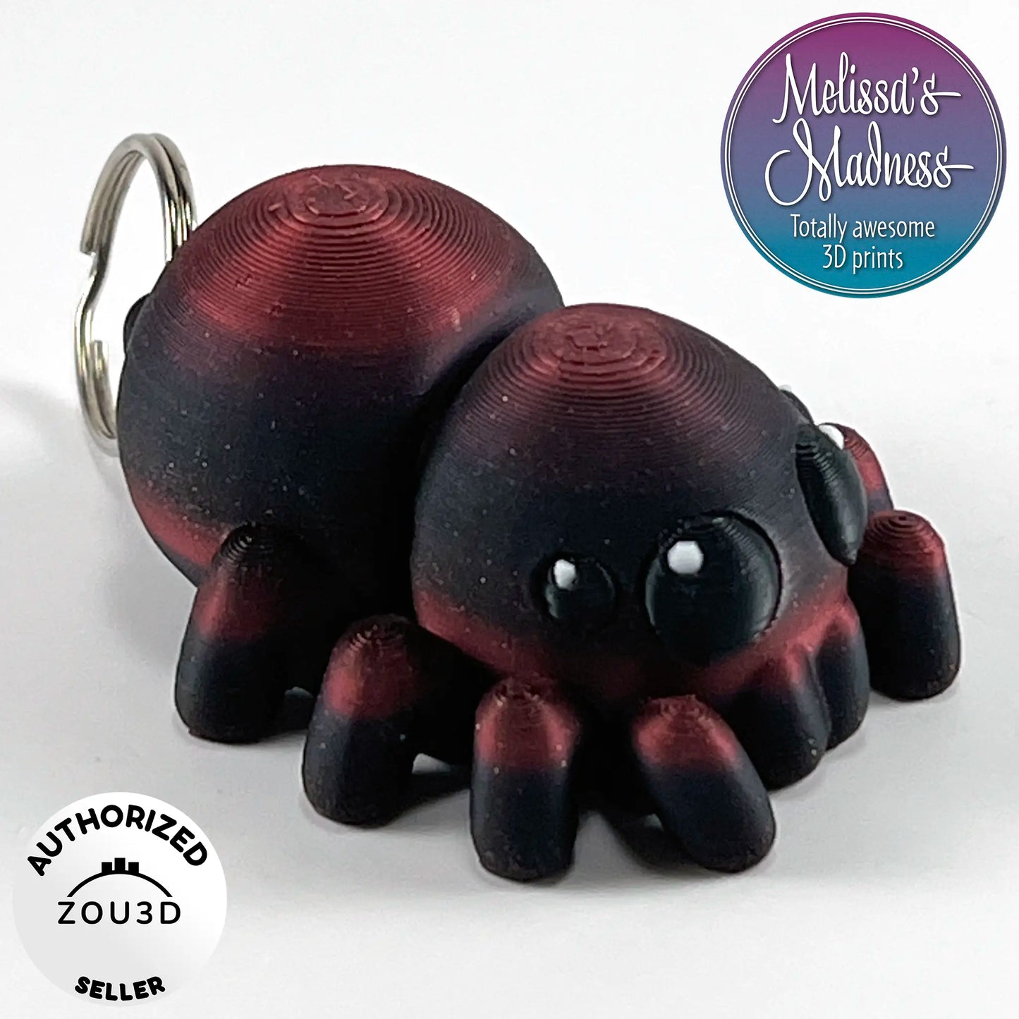 Cute Spider Keychain in Embers