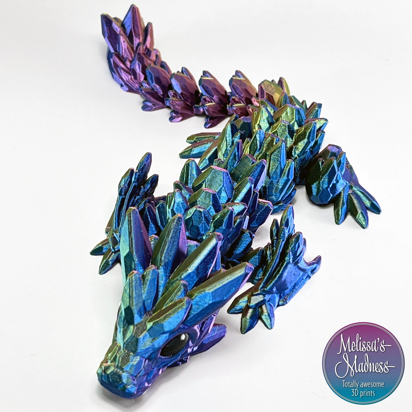 Gemstone Baby Wyvern in Red+Yellow+Blue Shifting