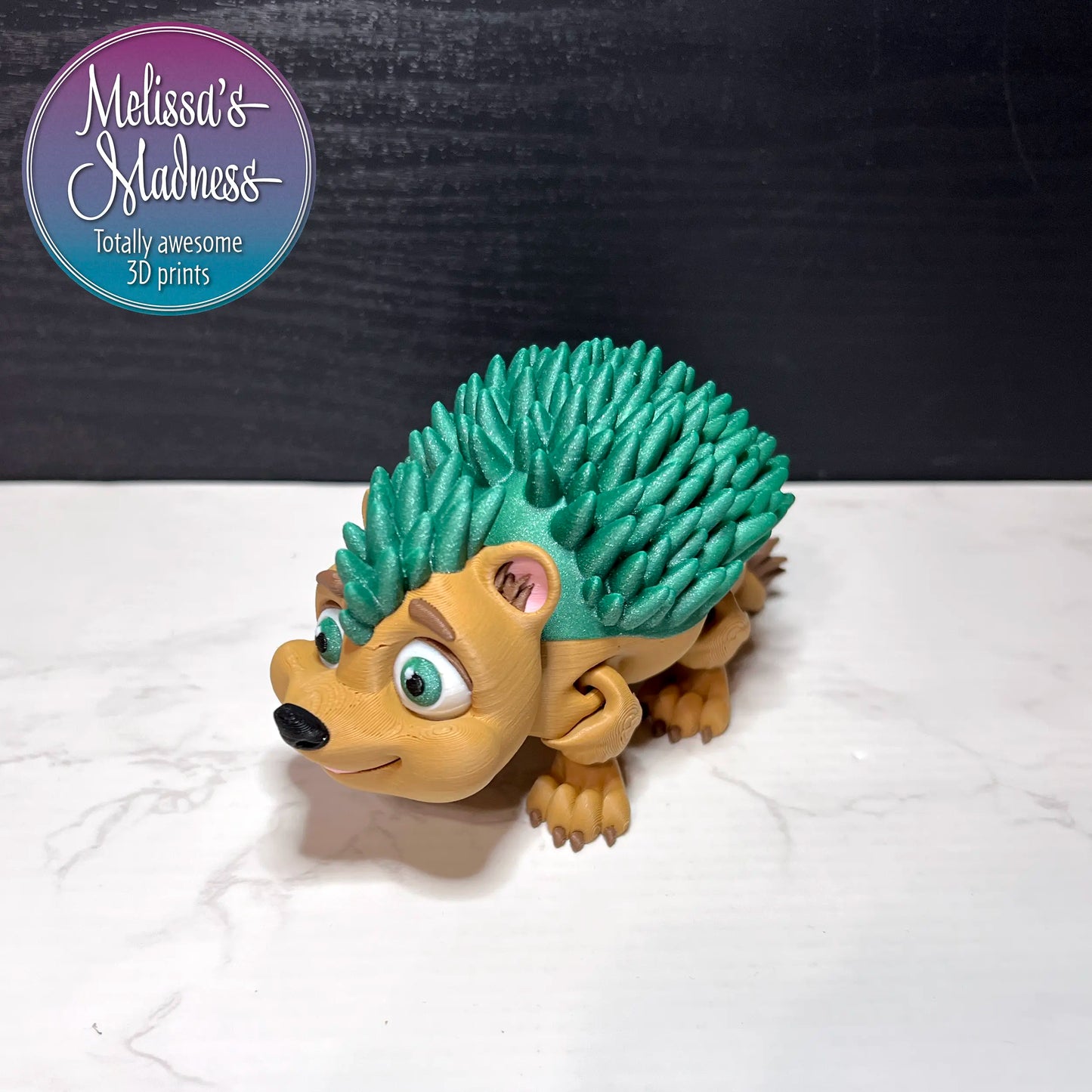 Hedgehog in Diamond Green & Brown