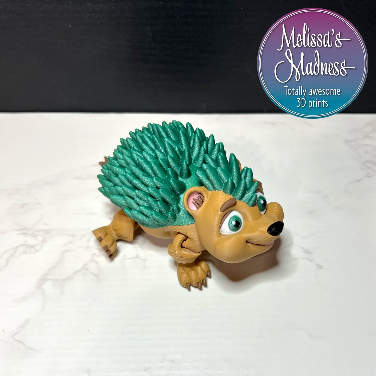 Hedgehog in Diamond Green & Brown