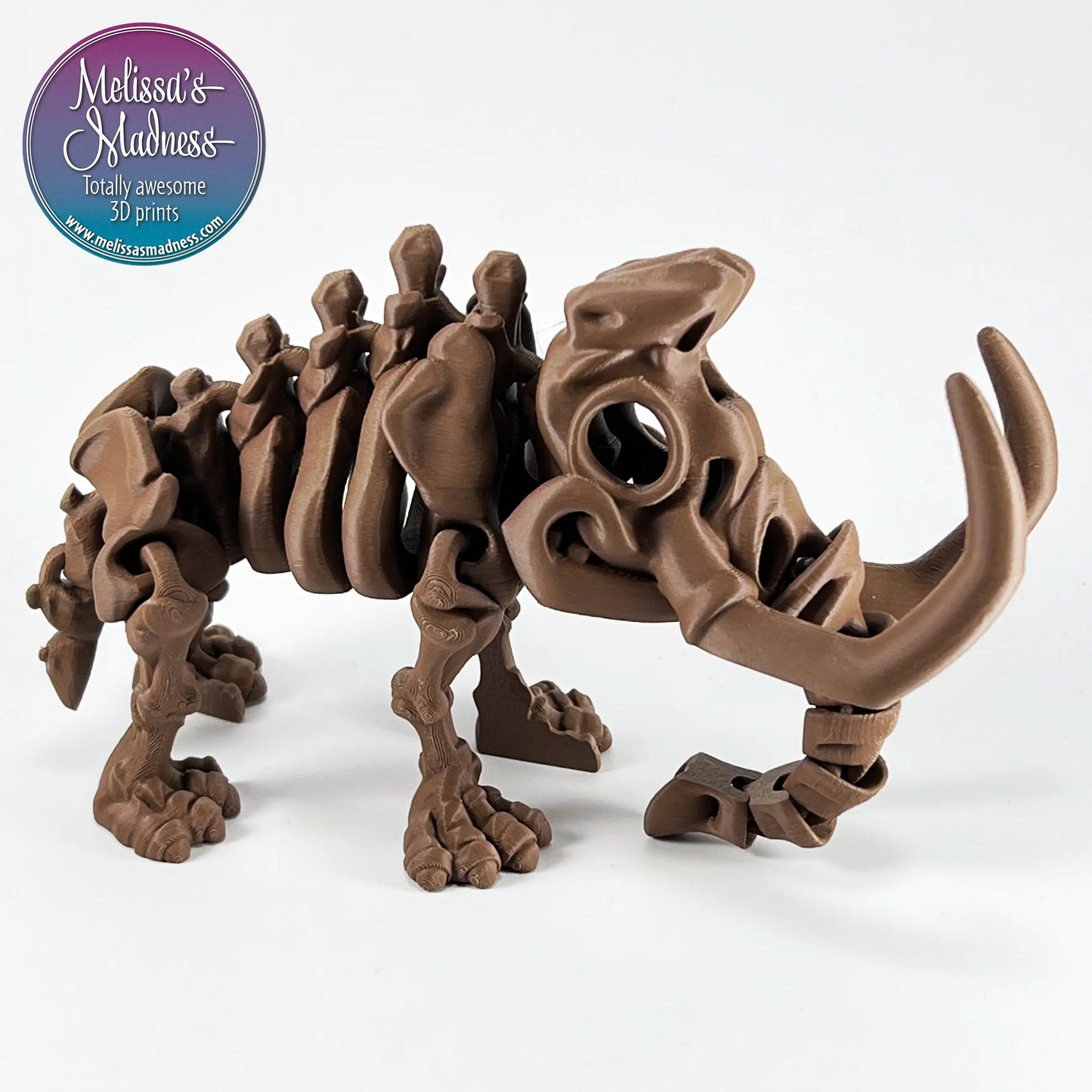 Mammoth Skeleton in Walnut