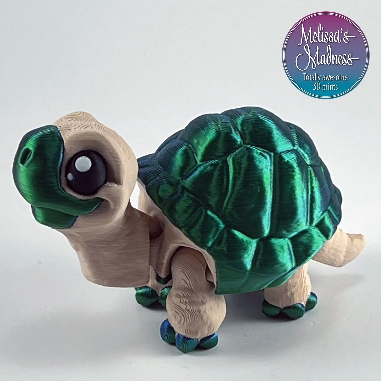 Mini Tortoise in Basic Beige & Blue+Green Shifting