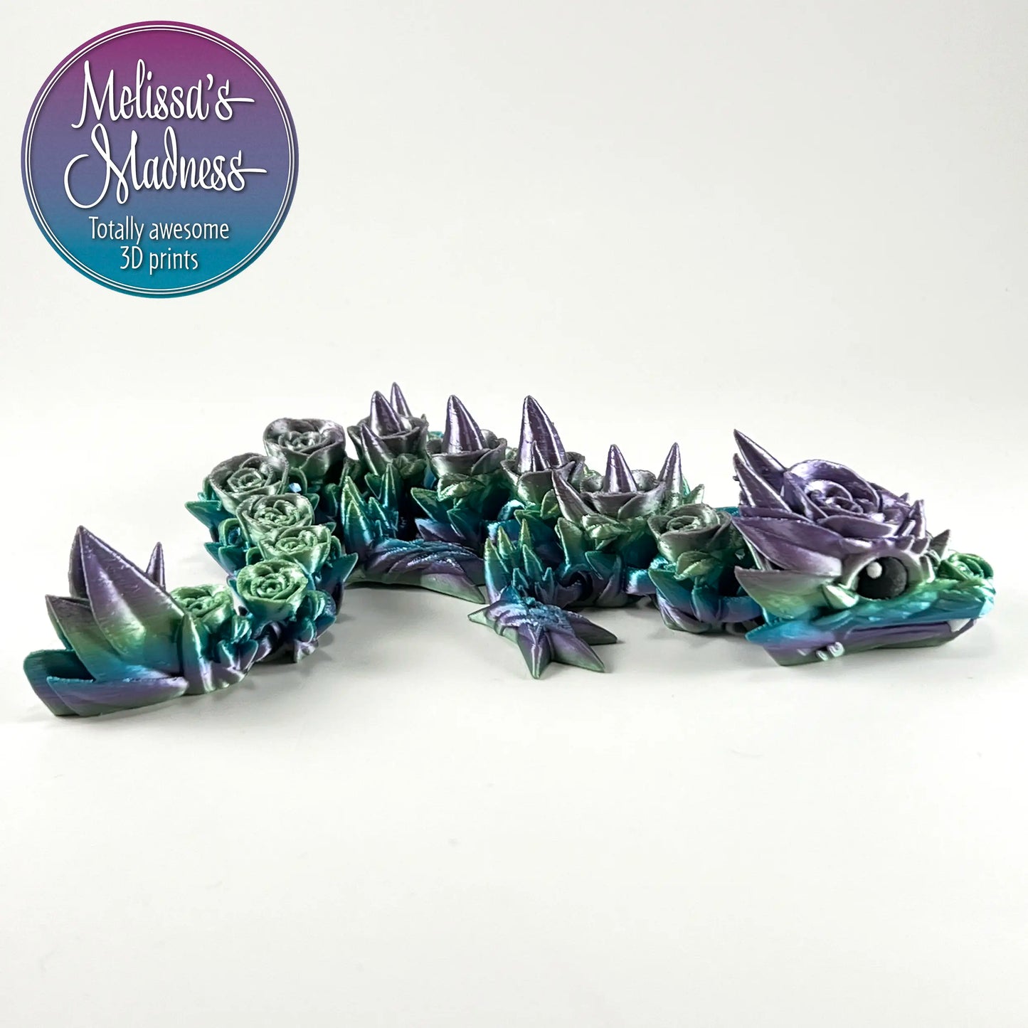 Rose Baby Dragon in Pastel Rainbow