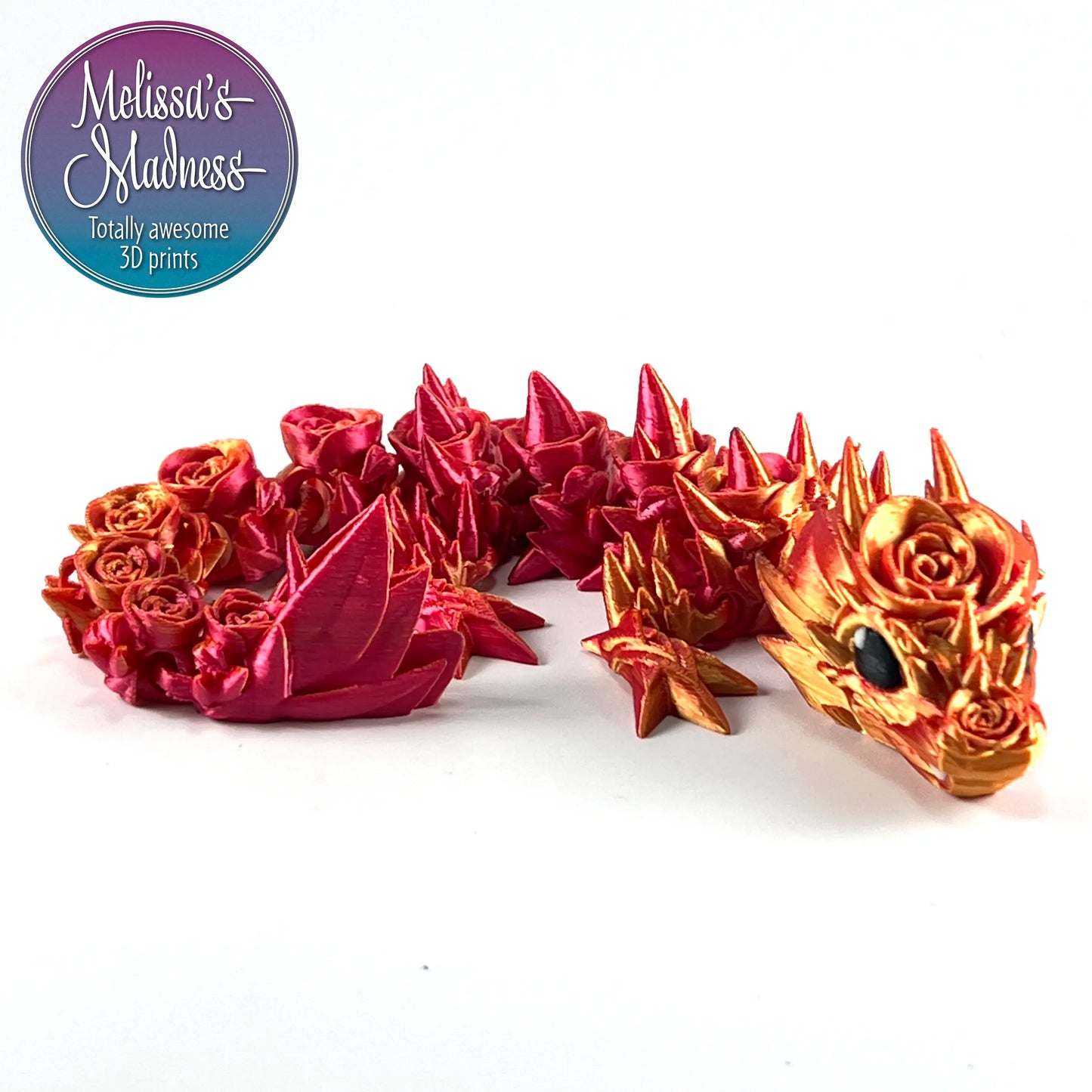 Rose Baby Dragon in Red+Gold Shifting