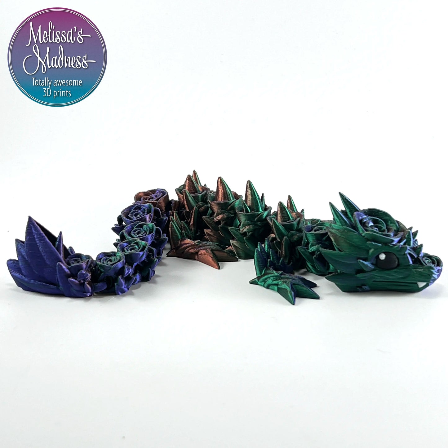 Rose Baby Dragon in Purple+Green+Copper Shifting