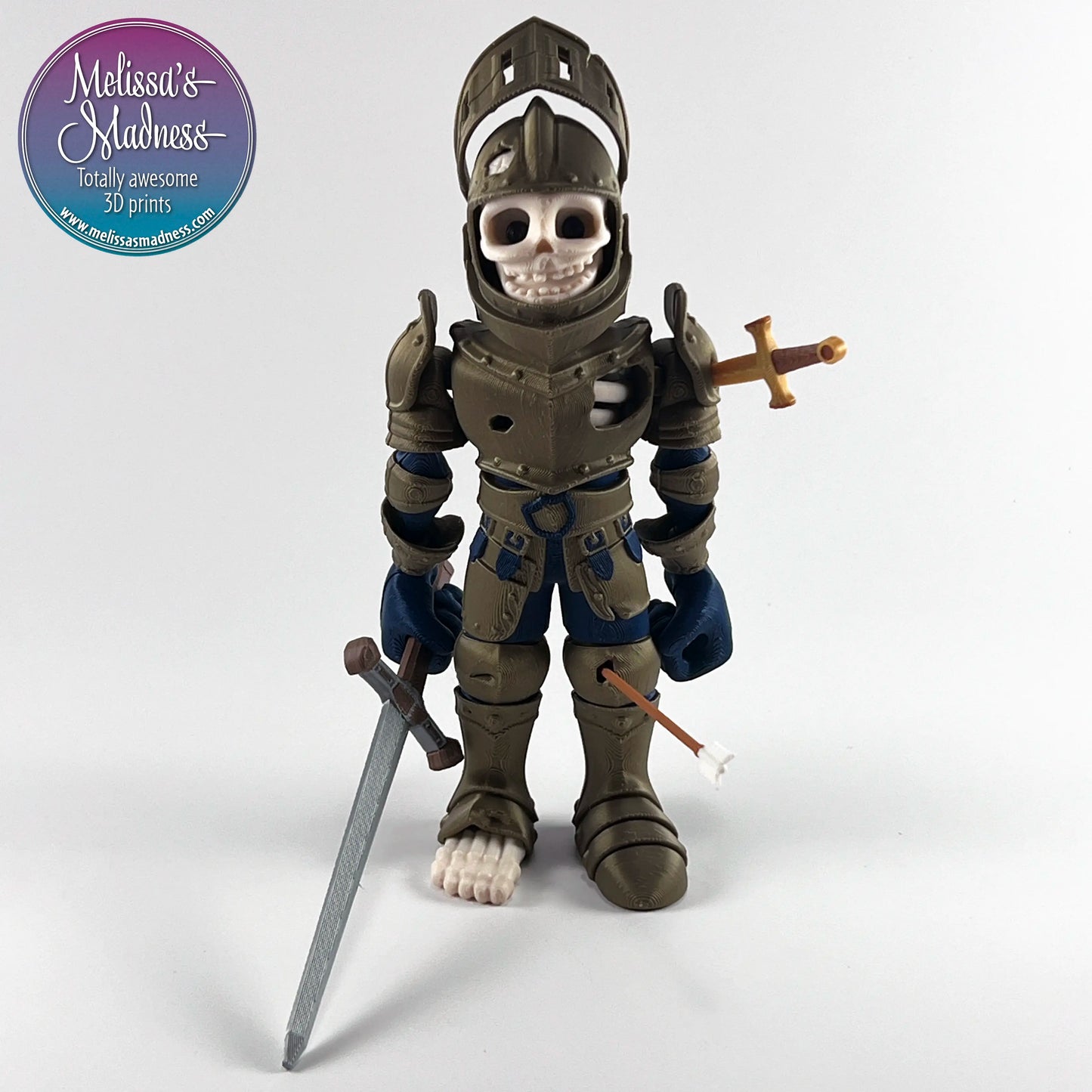 Skeleton Knight in Bronze & Dark Blue