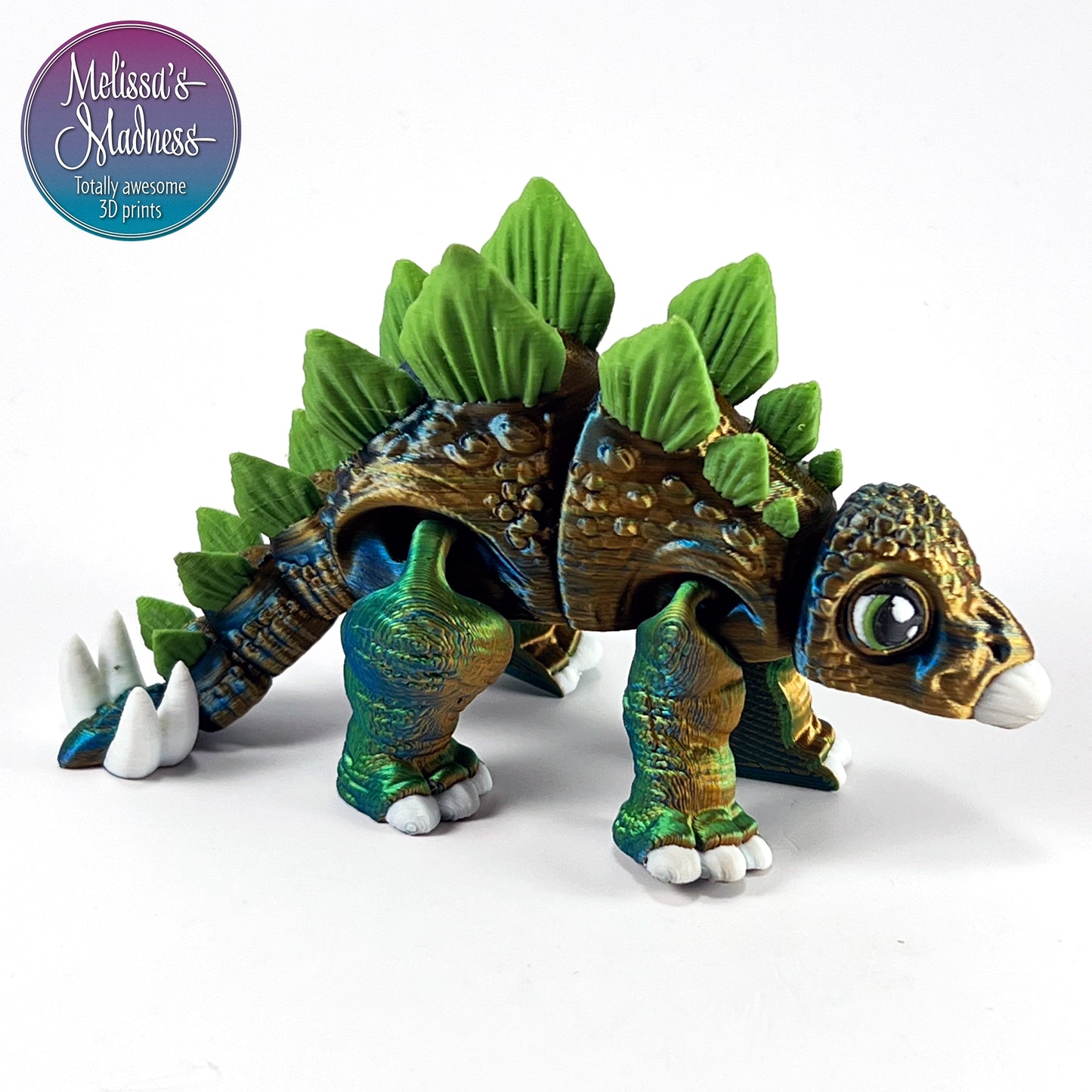 Stegosaurus - Articulating 3D Printed Dinosaur Figurine | Made in Montana | Toonz Factory Design