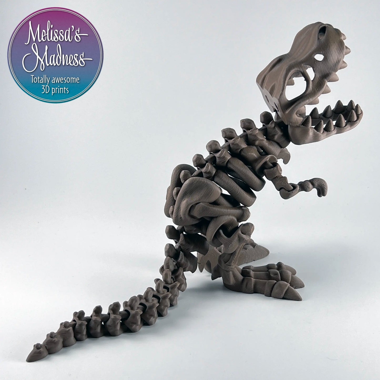 Tyrannosaurus Skeleton in Walnut