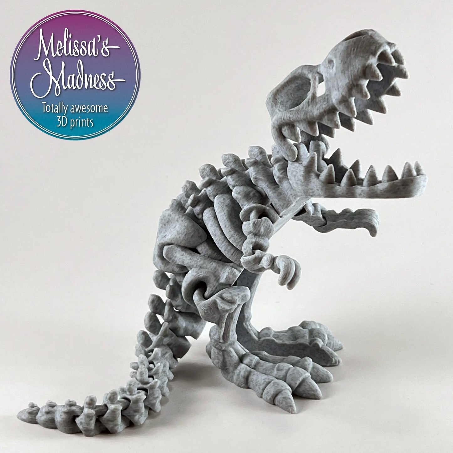 Tyrannosaurus Skeleton in Marble Gray