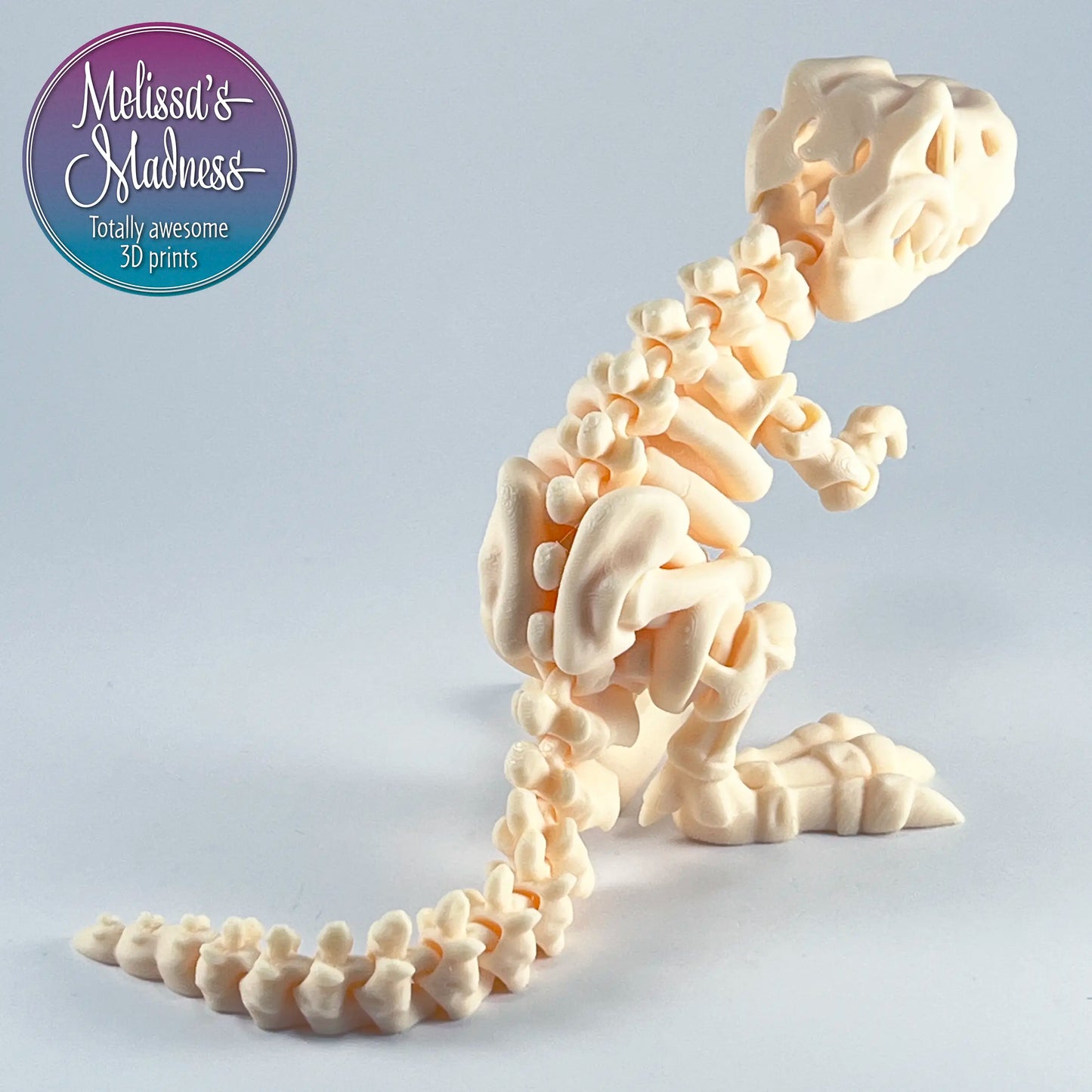 Tyrannosaurus Skeleton in Light Peach