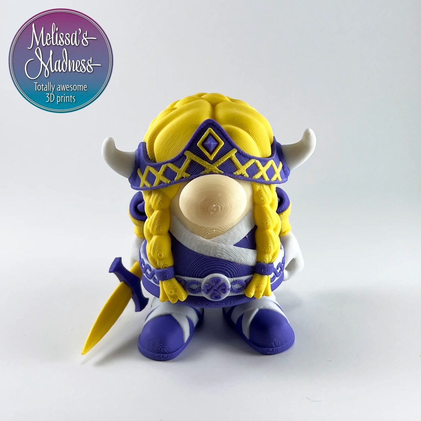 Viking Gnome - Articulating 3D Printed Humanoid Figurine | Made in Montana | Flexi Factory Design