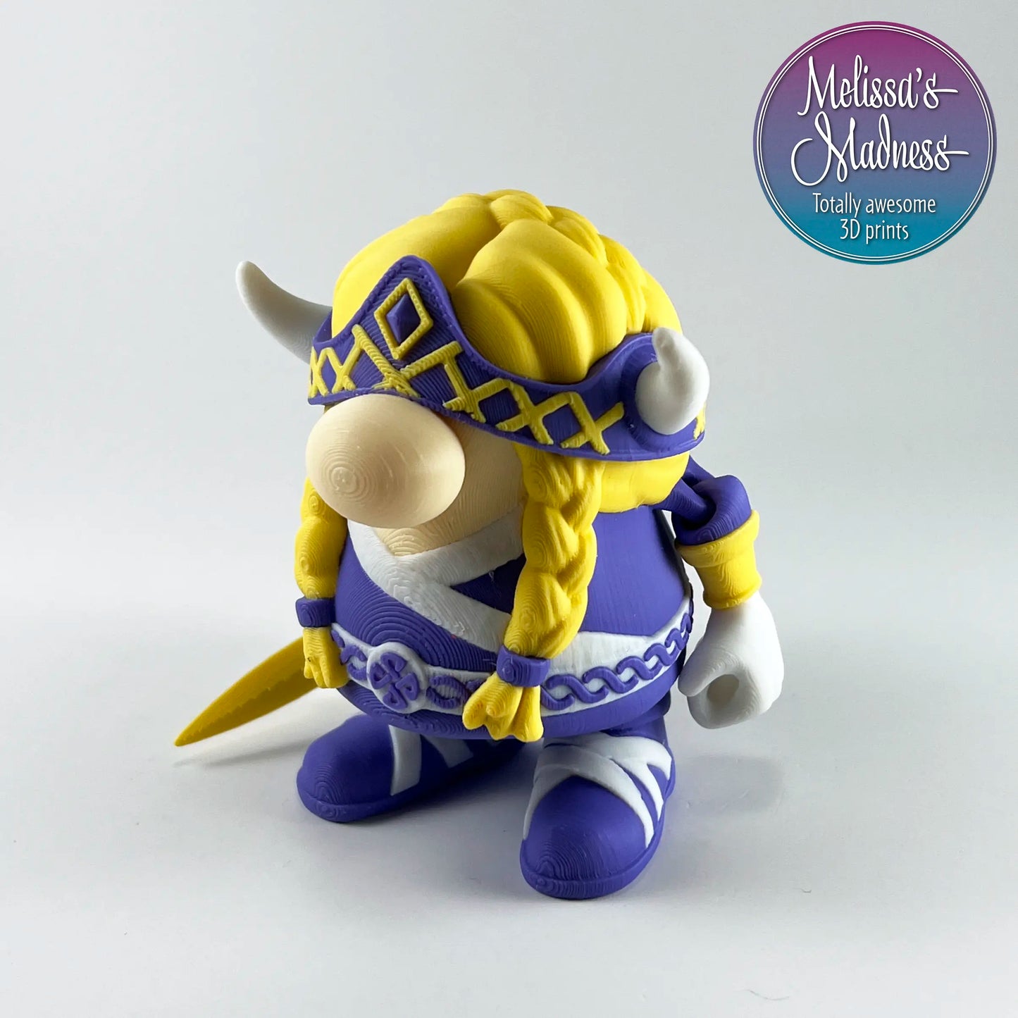 Viking Gnome - Articulating 3D Printed Humanoid Figurine | Made in Montana | Flexi Factory Design