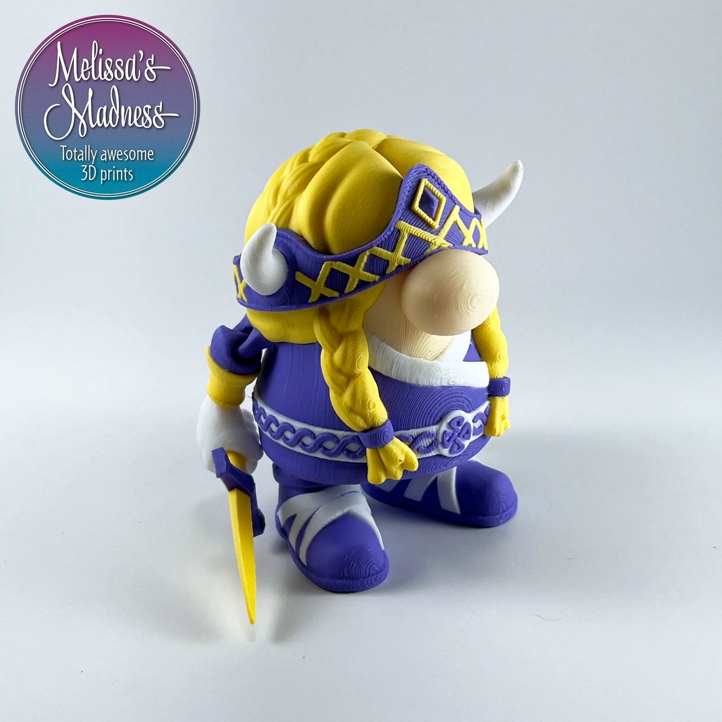 Viking Gnome - Articulating 3D Printed Humanoid Figurine | Made in Montana | Flexi Factory Design