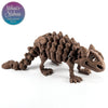 Articulated Ankylosaurus Skeleton Eco-Friendly 3D Printed Biodegradable PLA in Walnut