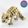 Ankylosaurus Flexi Skeleton Sustainable Collectible Bioplastic Figurine in Desert