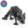 Ankylosaurus Flexi Skeleton Eco-Friendly Wholesale Figurine Bioplastic in Dark Gray