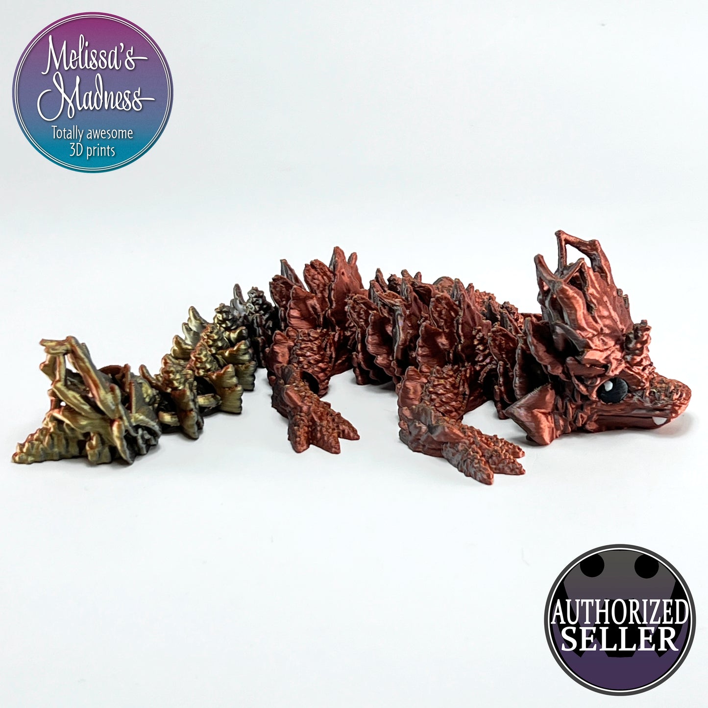 Autumn Baby Dragon in Gold+Copper+Black Shifting