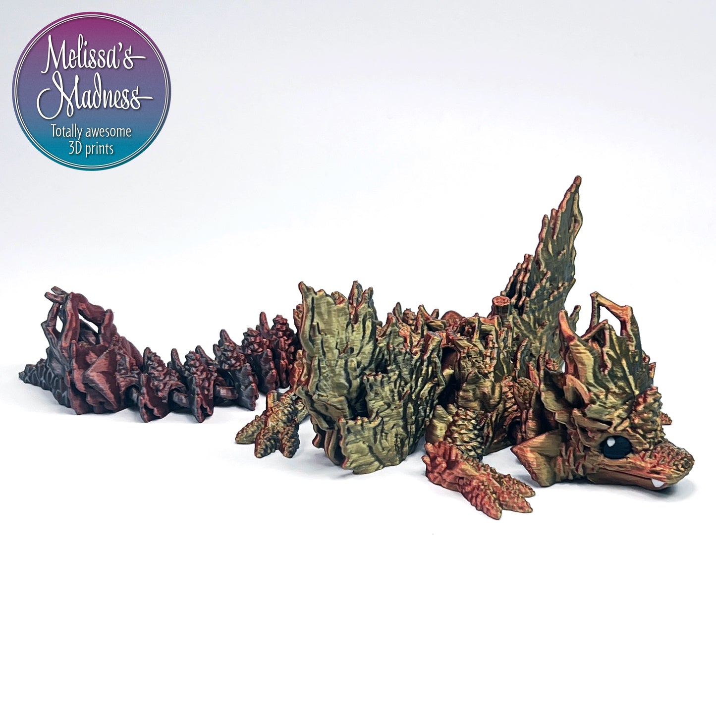 Autumnwing Baby Dragon in Gold+Copper+Black Shifting