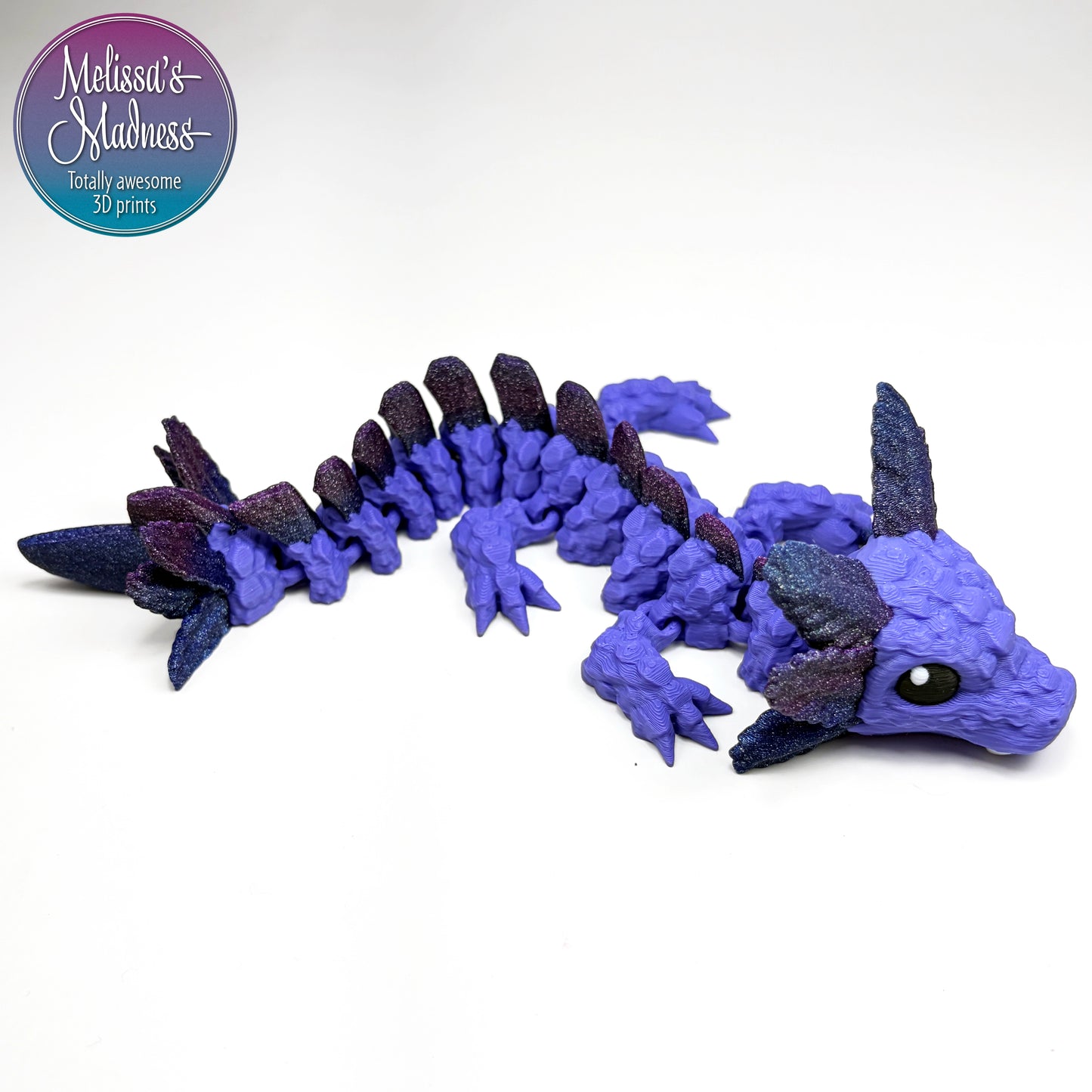 Axolotl Baby Dragon - Articulating 3D Printed Fantasy Figurine | Made in Montana | Cinderwing3D Design