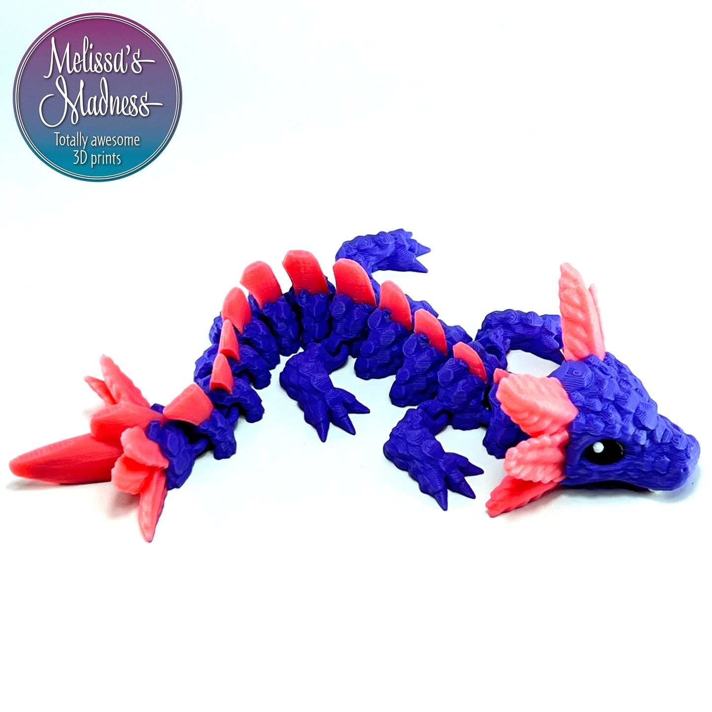 Axolotl Baby Dragon in Purple & Pink