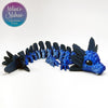 Axolotl Baby Dragon in Blue+Silver Shifting & Dark Blue