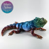 Bearded Dragon in Bright Rainbow