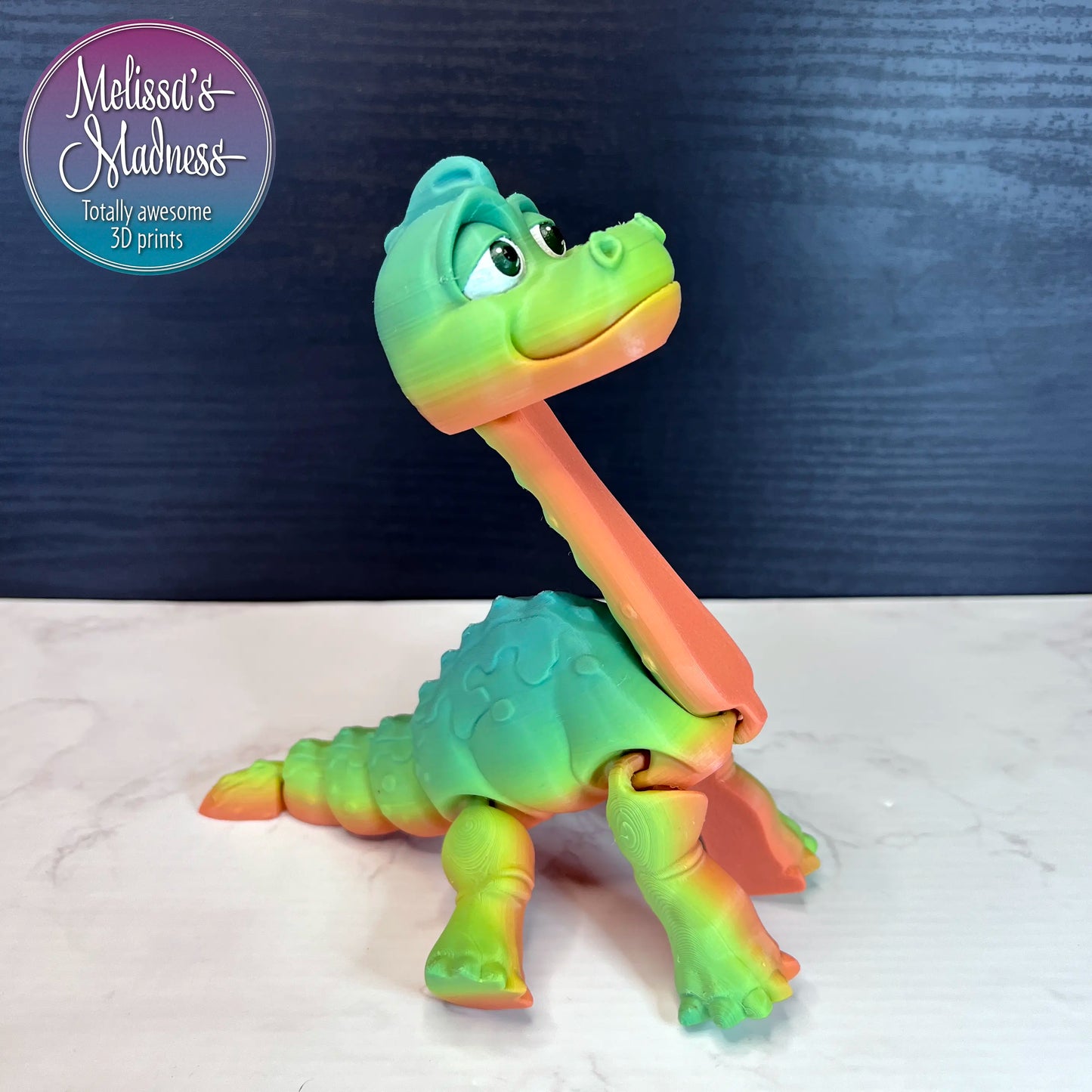 Brachiosaurus in Soft Rainbow