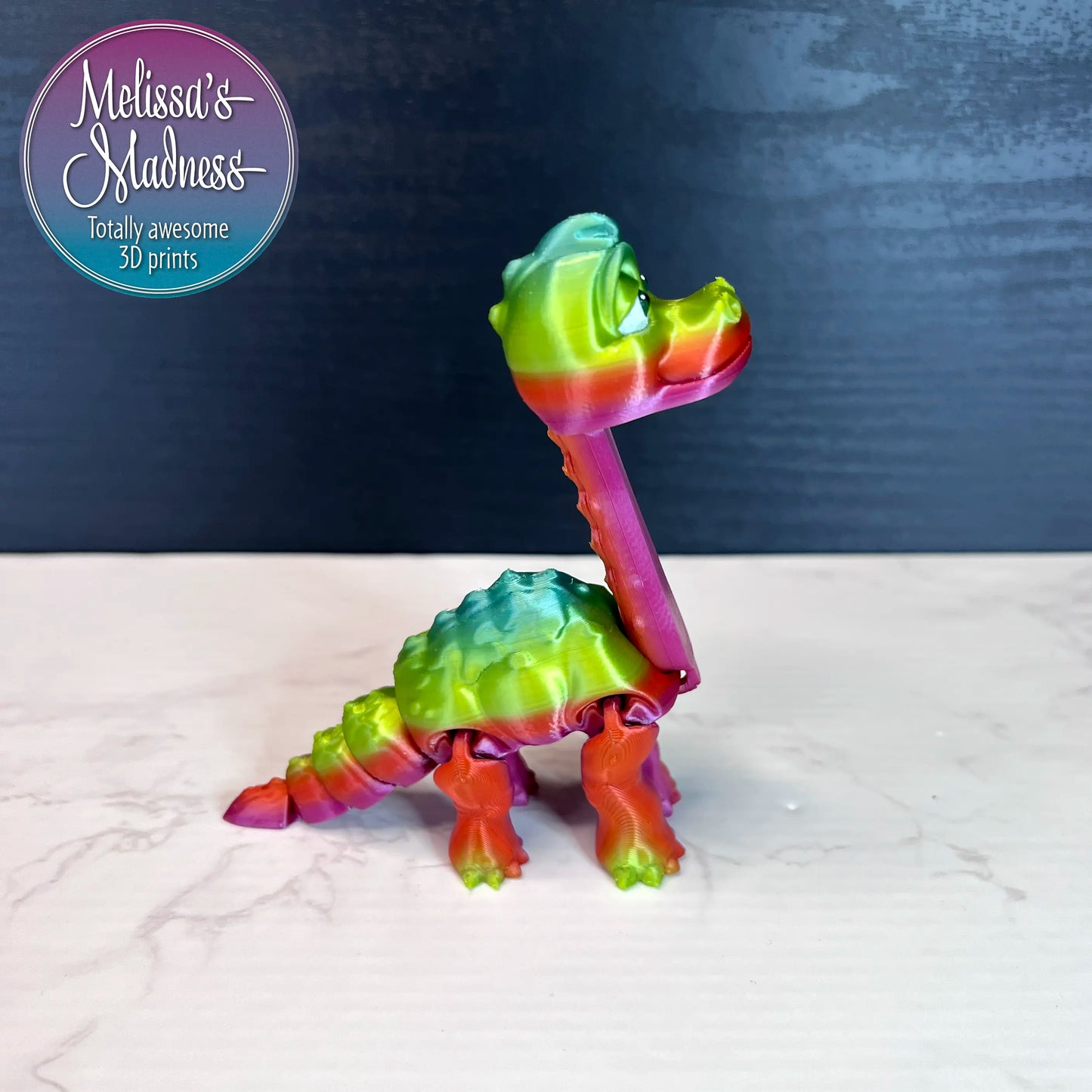 Brachiosaurus in Fantasy Rainbow