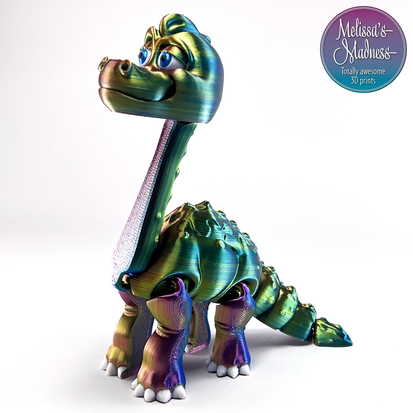 Brachiosaurus - Articulating 3D Printed Dinosaur Figurine | Made in Montana | Flexi Factory Design