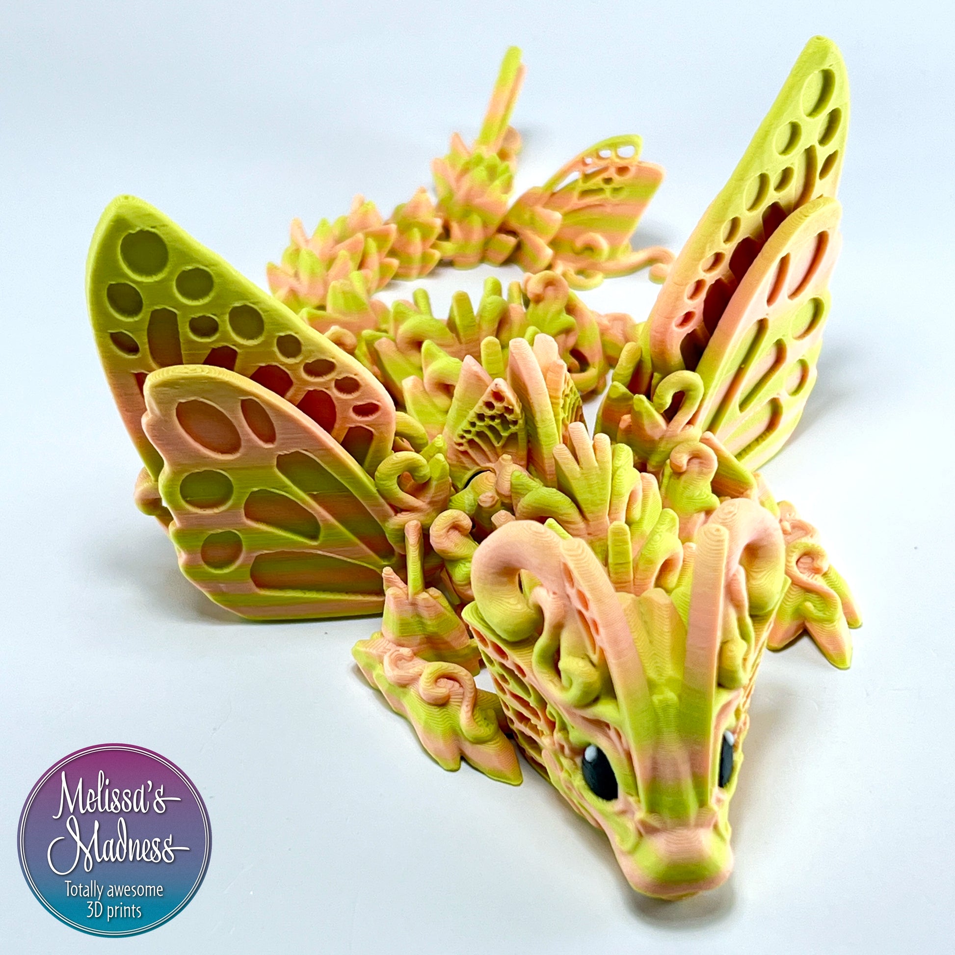 Butterfly Baby Dragon in Pastel Spring
