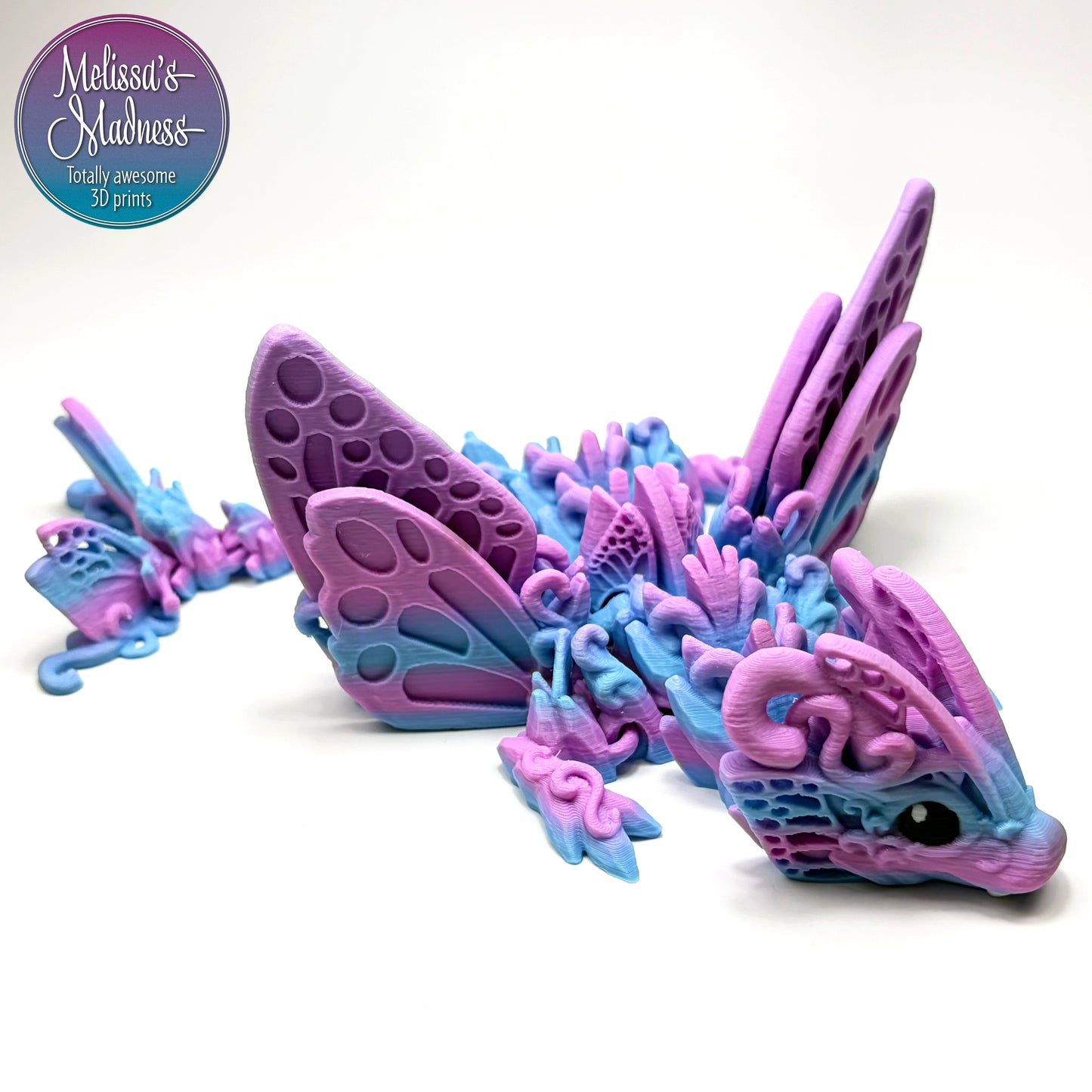 Butterfly Baby Dragon in Cotton Candy flexi figurine wholesale gift shop display piece