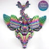 Butterfly Baby Dragon in Candy Rainbow Made in Montana woman-owned handcrafted articulated figurine