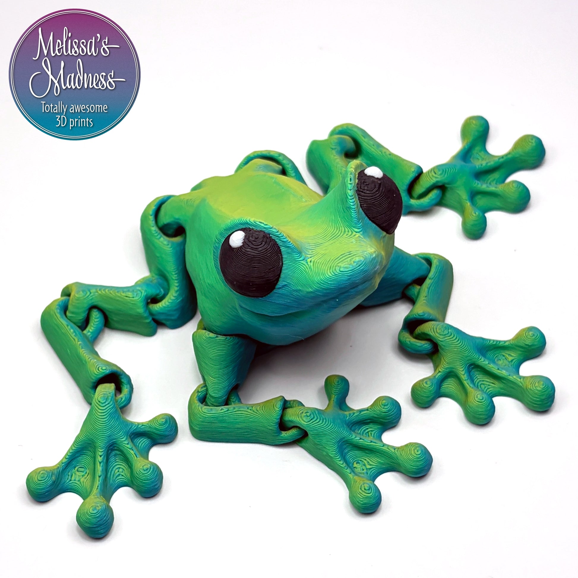 Cinder Frog in Pondwater flexi model museum aquarium gift shop wholesale 3D printed