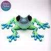 Cinder Frog in Beachy articulated Made in USA woman-owned small business figurine