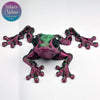 Cinder Frog in Red+Green Shifting flexible desk fidget articulating 3D printed display piece