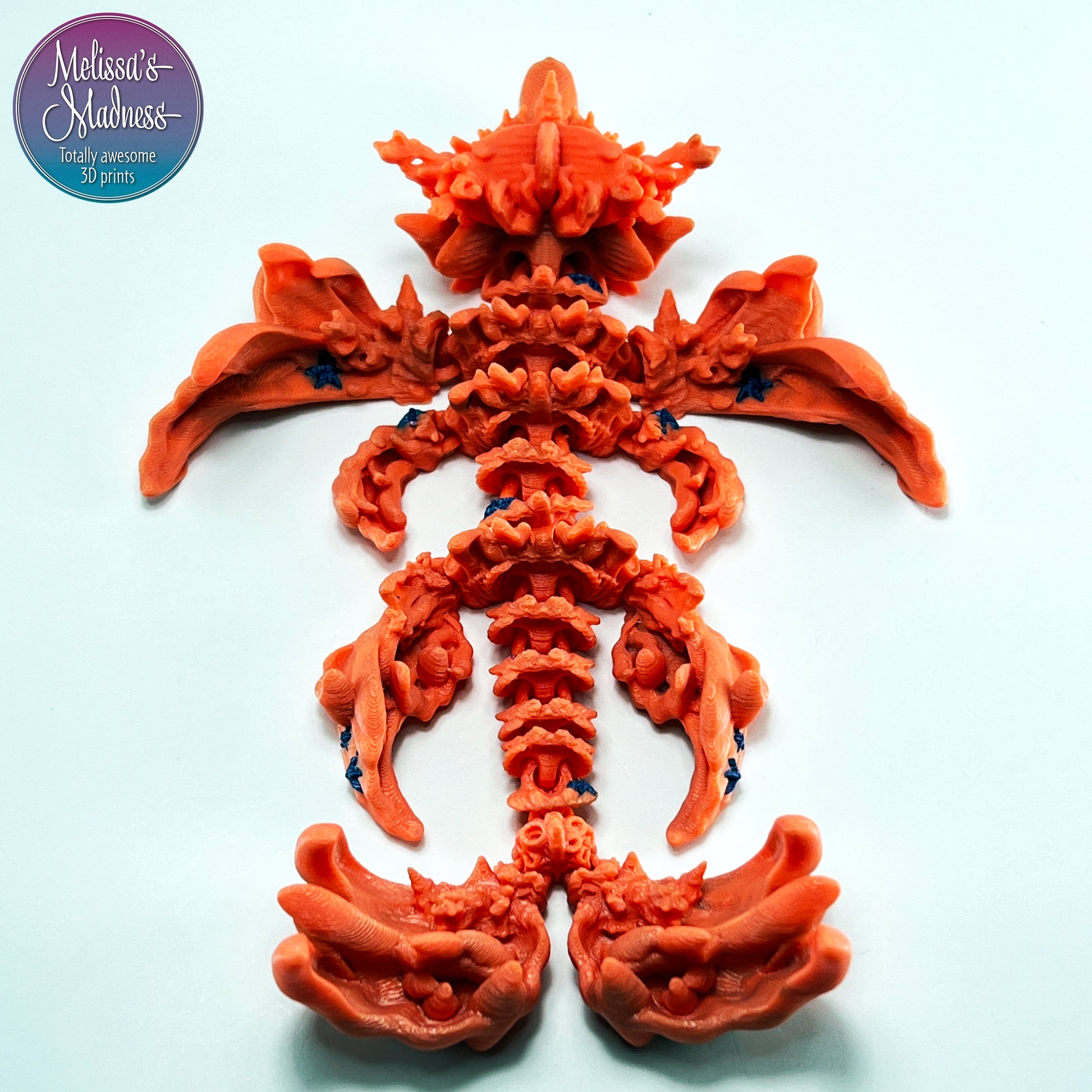 Coral Reef Baby Dragon in Coral & Brooding Rainbow