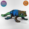 Crested Gecko in Orange+Green+Blue Shifting