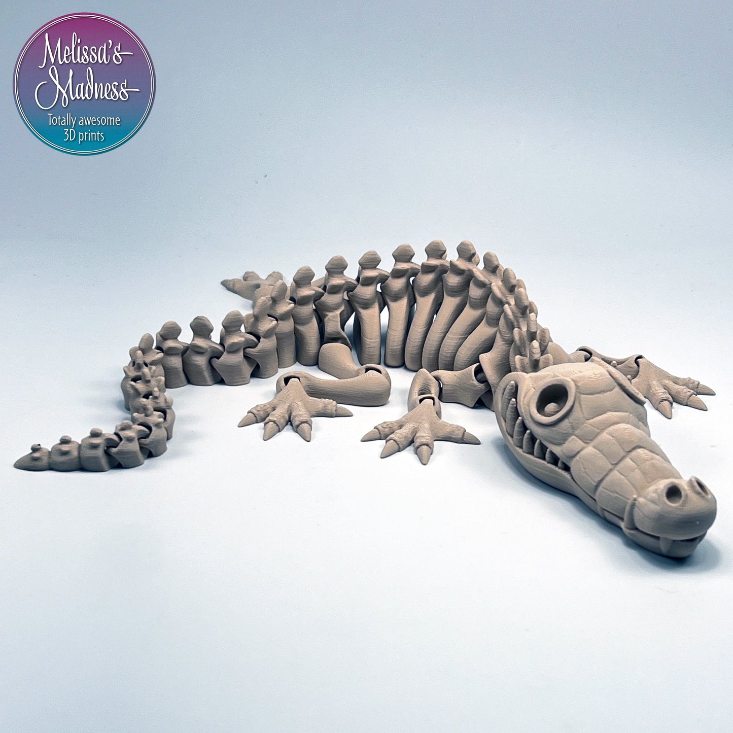 Crocodile Skeleton in Basic Beige