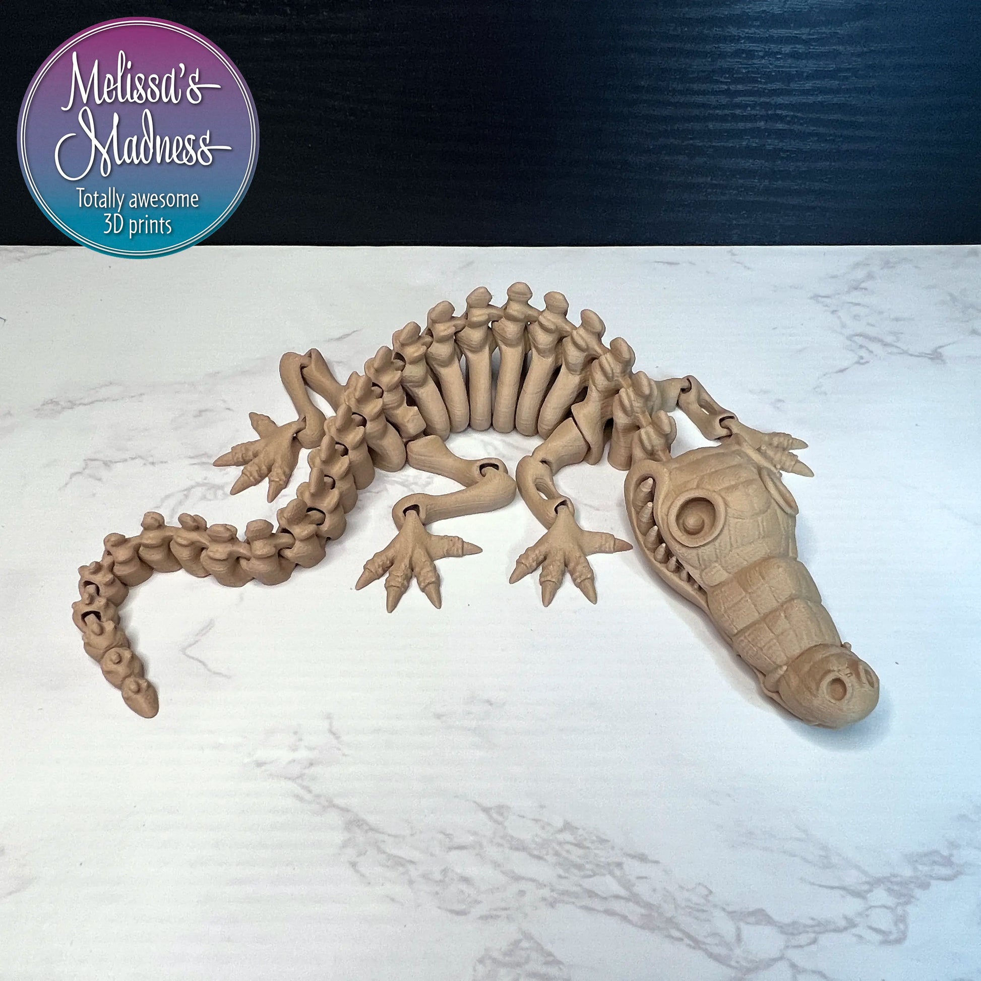 Crocodile Skeleton in Koocanusa Clay