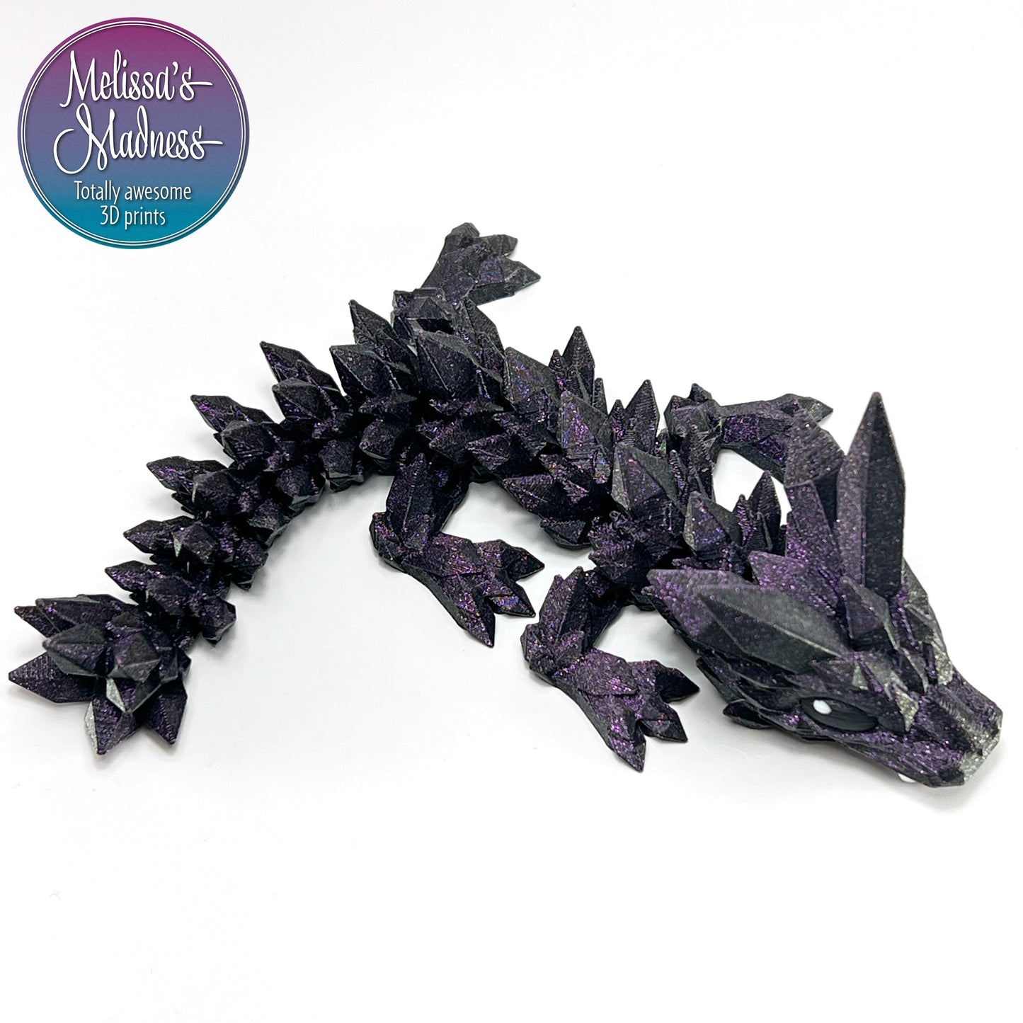 Crystal Baby Dragon in Amethyst Sparkle