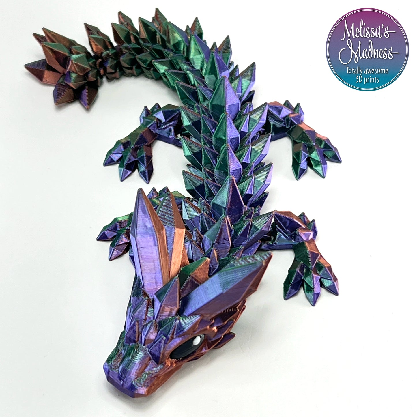 Crystal Baby Dragon in Purple+Green+Copper Shifting