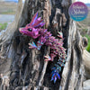 Crystal Dragon Baby in Red+Yellow+Blue Color Shifting