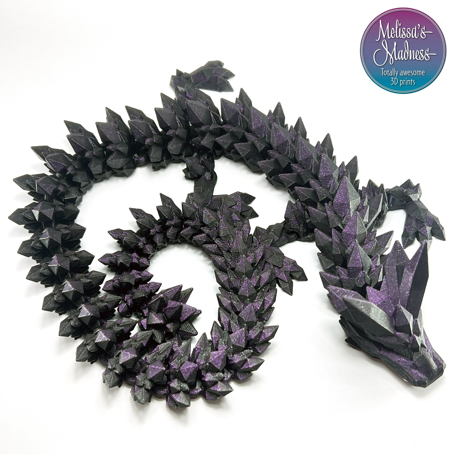 Crystal Dragon in Amethyst Sparkle